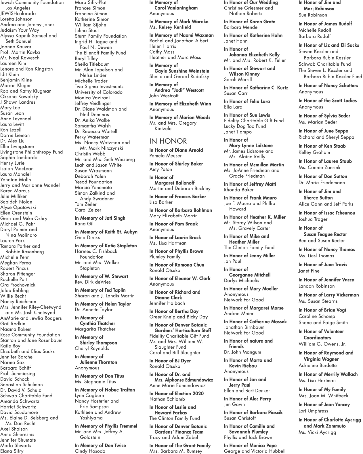 Jewish Community Foundation Los Angeles JEWISHcolorado Loretta Johnson Andrea and Jeremy Jones Judaism Your Way Alyss   