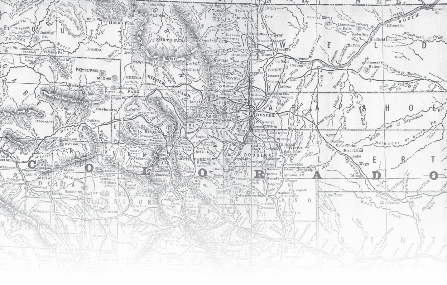  Antique map of the state of Colorado, USA  Published in 1884, Rand McNally and Co, Chicago     CLICK ON THE LINKS BELOW FOR HUNDREDS OF SIMILAR IMAGES: 