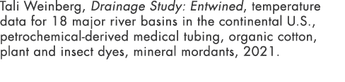 Tali Weinberg, Drainage Study: Entwined, temperature data for 18 major river basins in the continental U.S., petroche...