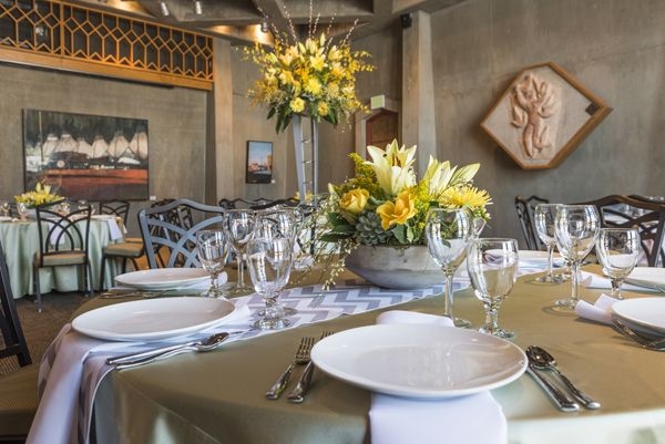 Table settings on a table