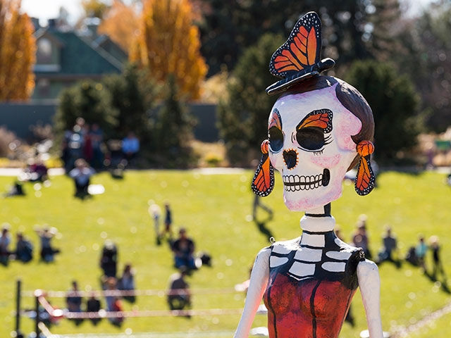 mixed-media artwork for Día de los Muertos