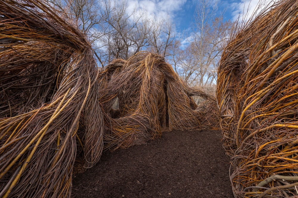 One Fell Swoop (2019), Looking at sculpture from inside. 
