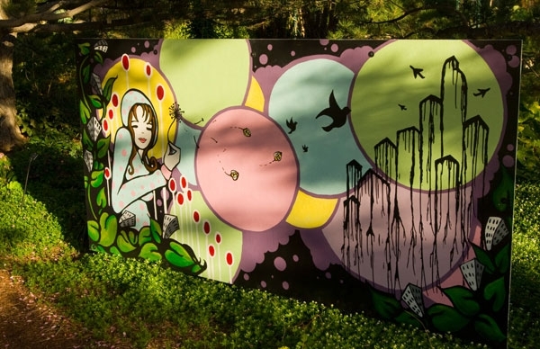 painting amongst plants