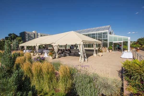 A canopy over the west terrace