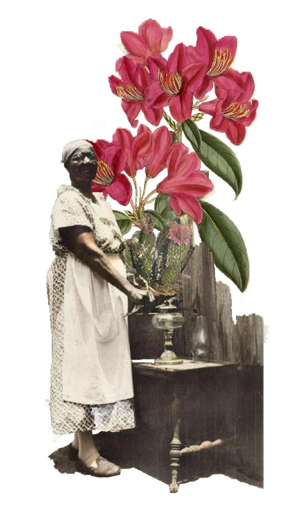 Tya Alisa Anthony, “Nine of Pentacles,” digital collage, 2020.