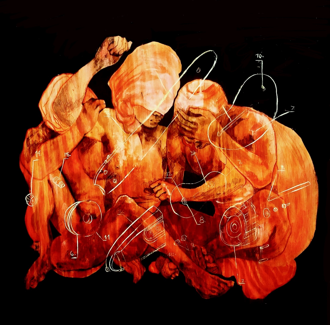 Jasmine Holmes, “Massaranduba”, ink and gouache on birch, 2020.