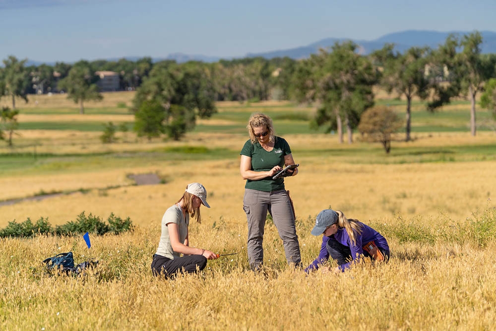Botanists collecting at CommonGround Golf Course