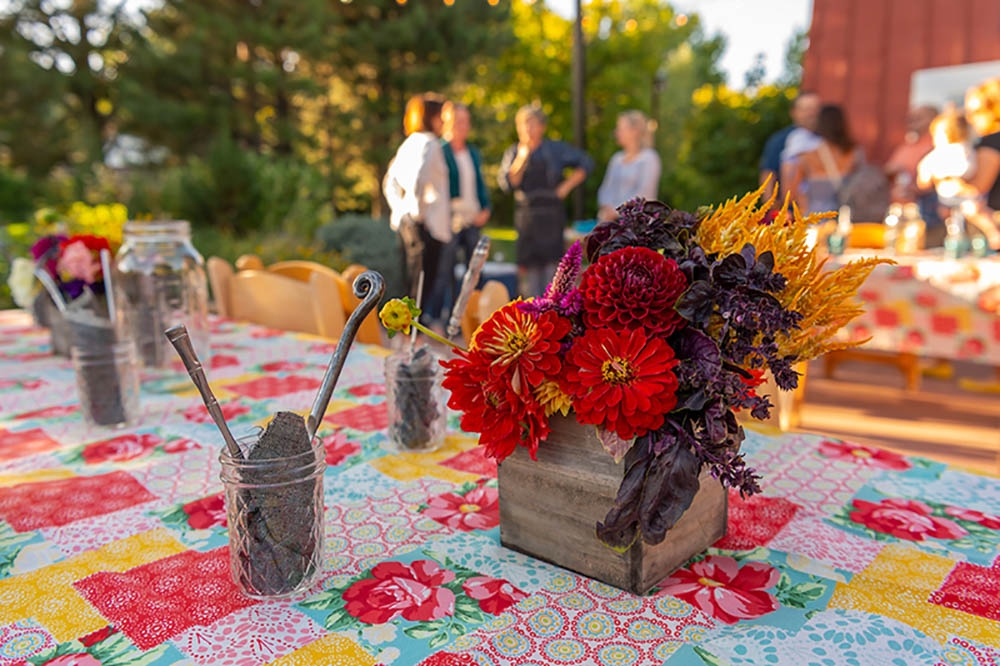 Flowers on table