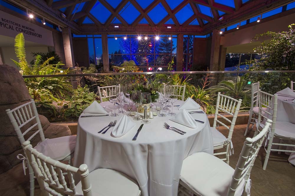 formal table on balcony