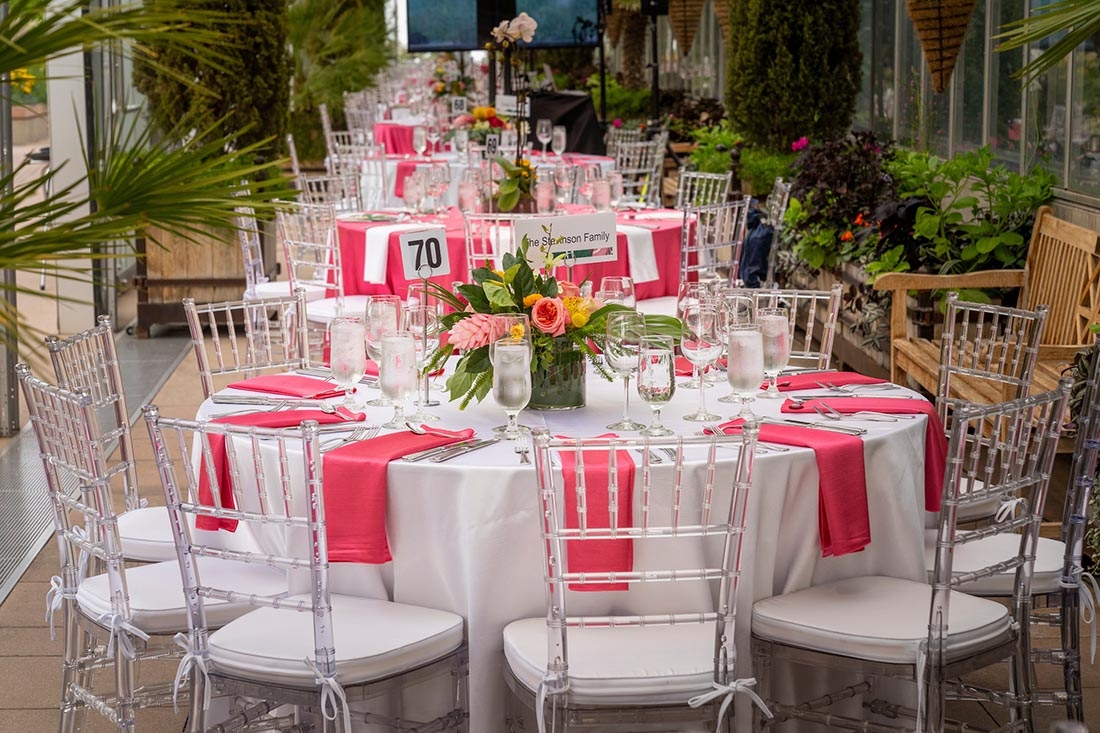 The Orangery set for formal dinner