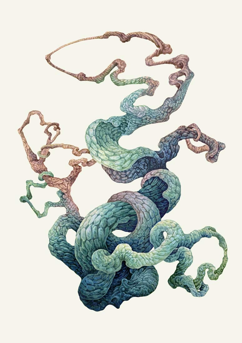 Song Kang, "Contortionist," marker and ink, 2024.