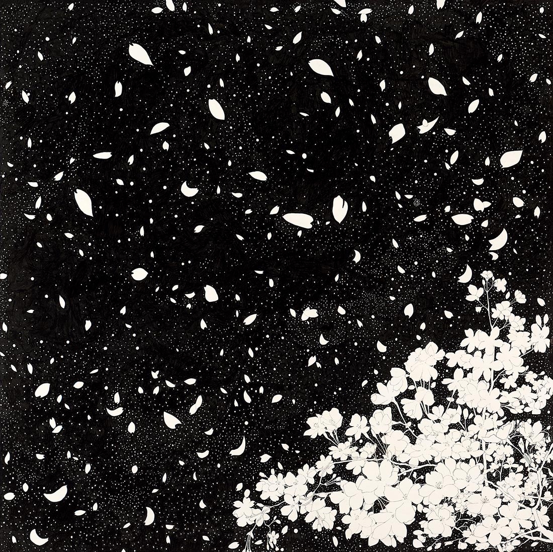 Izumi Yokoyama, "Whirl," ink, 2024.