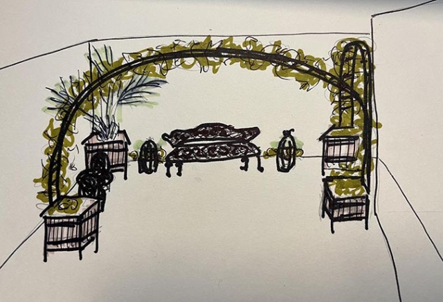 garden furniture and arch design