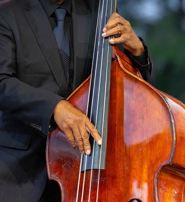 musician's hands on cello
