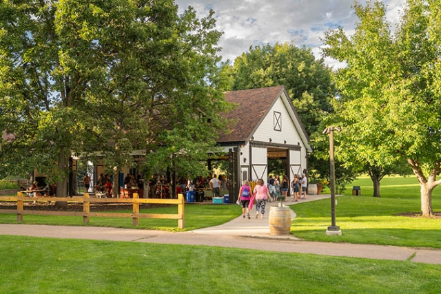 People gathering at Deer Creek Stables