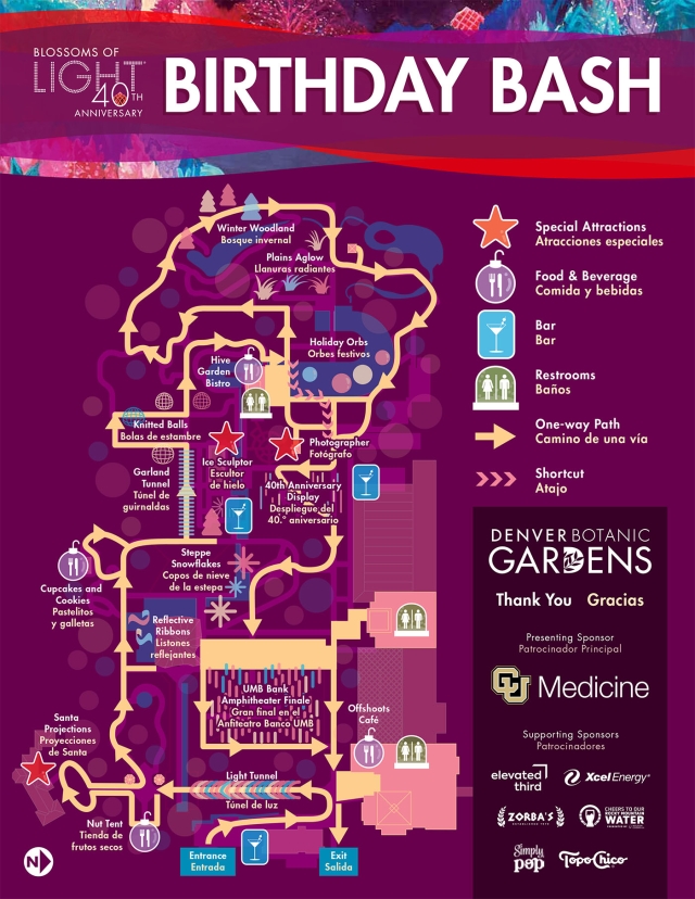 Blossoms of Light 40th Anniversary Birthday Bash map